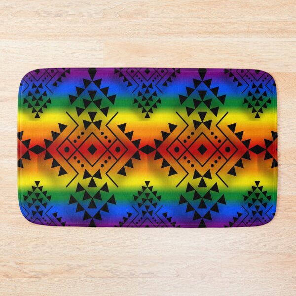 Item preview, Rainbow Gradient Geometric Native Print designed and sold by JMWCD.