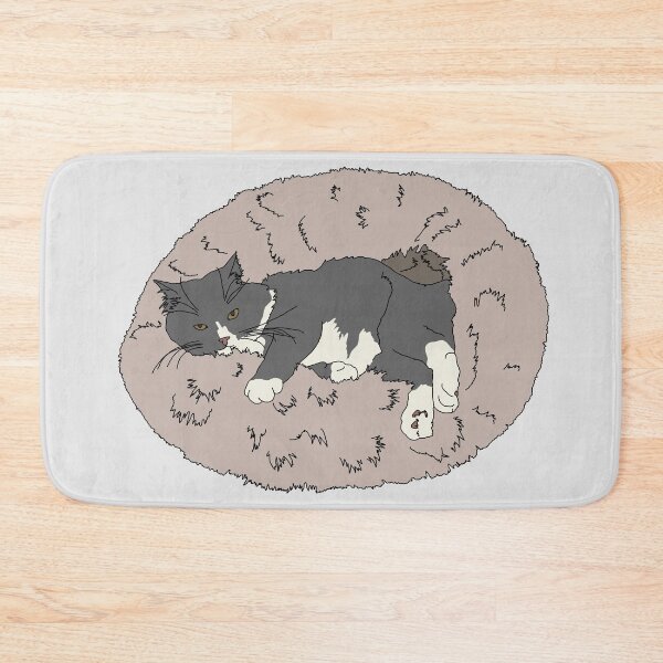 Item preview, Lazy Cat (Grey and White) designed and sold by nklange240.