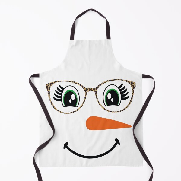 Item preview, Snowgirl Face Carrot Nose Eyelashes Leopard Glasses Christmas designed and sold by Tatus Brinal.