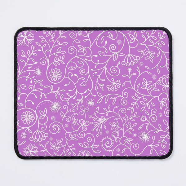 Item preview, Flower doodles white on magenta designed and sold by QuirkyCraftz.