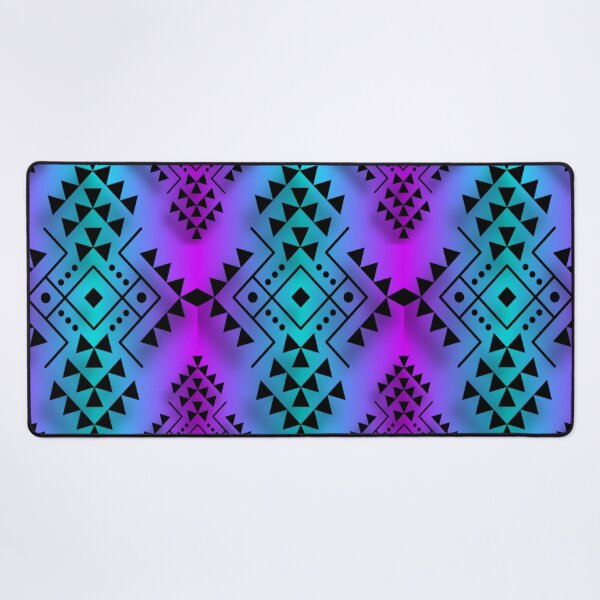 Item preview, Purple / Turquoise / Black Gradient Geometric Native Print designed and sold by JMWCD.