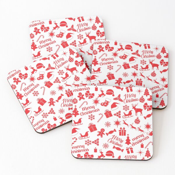 Item preview, Red Merry Christmas Pattern designed and sold by Soumita.