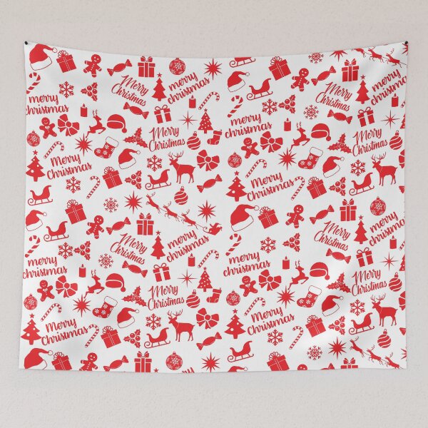 Item preview, Red Merry Christmas Pattern designed and sold by Soumita.