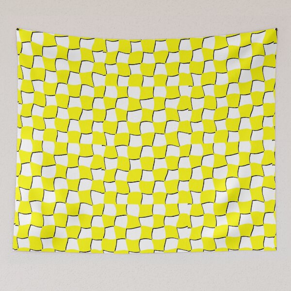 Item preview, yellow curved checkers designed and sold by Jessiwins19.