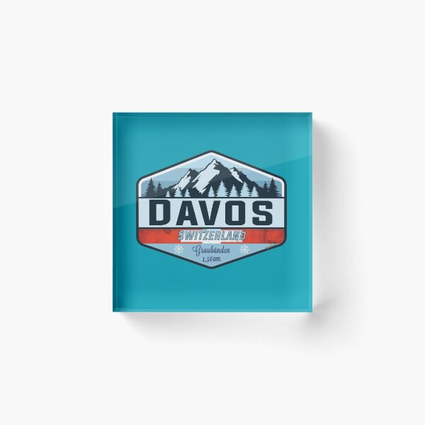 Item preview, Davos Ski Switzerland Skiing Alps Sticker T-Shirt 01 designed and sold by OuterShellUK.