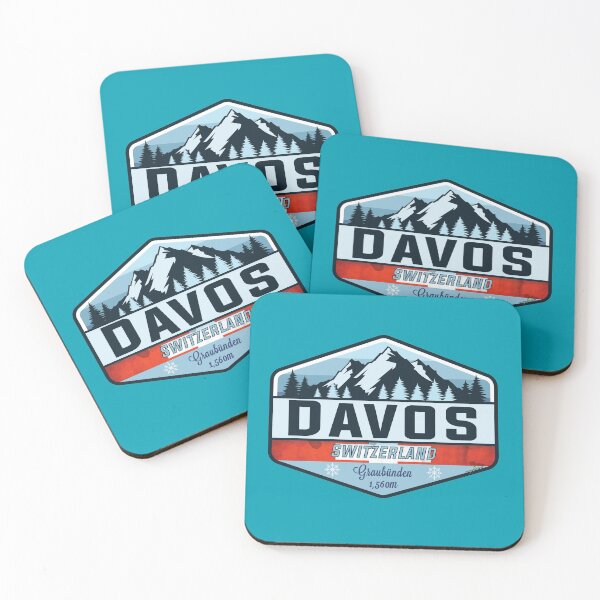 Item preview, Davos Ski Switzerland Skiing Alps Sticker T-Shirt 01 designed and sold by OuterShellUK.