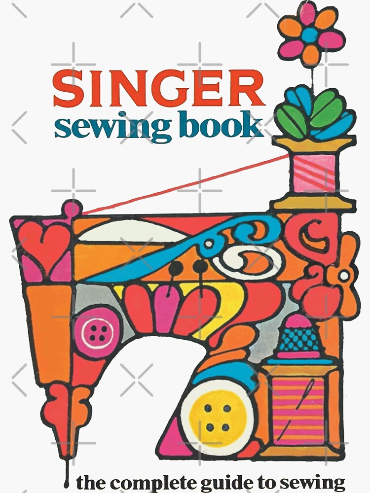 Singer Sewing Guide Vintage Book Cover 69 Sticker For Sale By Lit