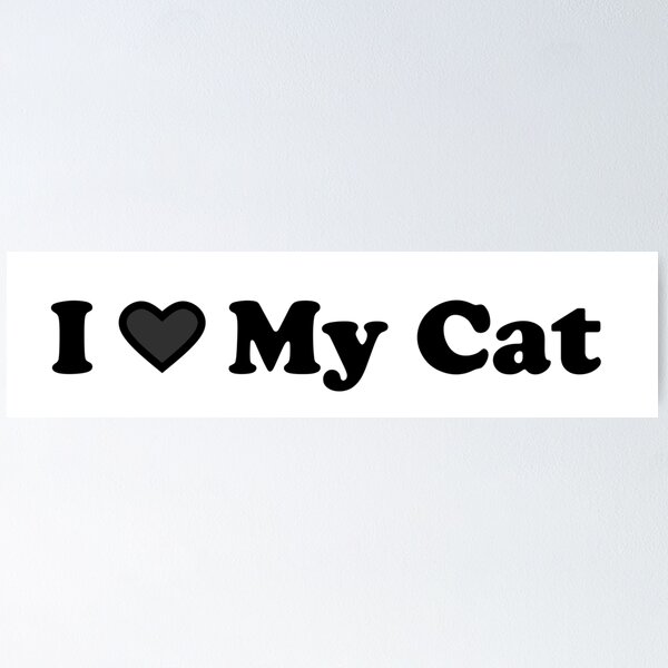Item preview, I Heart My Cat (Black) designed and sold by nklange240.
