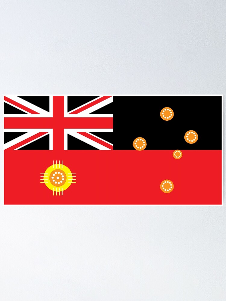 Spytte ud beviser locker NEW AUSTRALIAN FLAG - ABORIGINAL DESIGN" Poster by tnewton69 | Redbubble