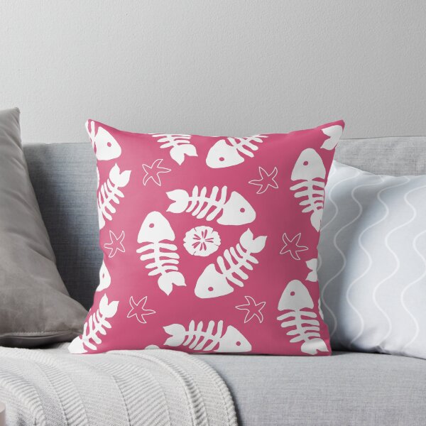 Item preview, Fishbone Dance Bubblegum Pink designed and sold by creativebeeshop.