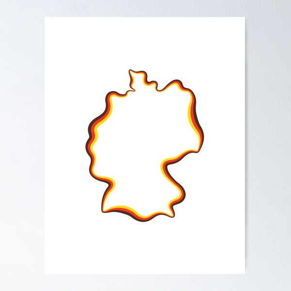 Item preview, Germany Map Outline With Flag Colors designed and sold by hijackhippo.