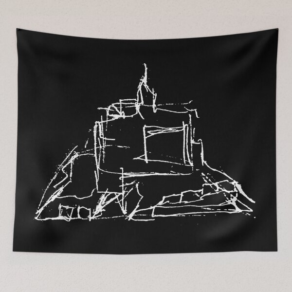 Item preview, Copy of Mont Saint Michel - Sketch Design - White Version designed and sold by Lucie Jamais.