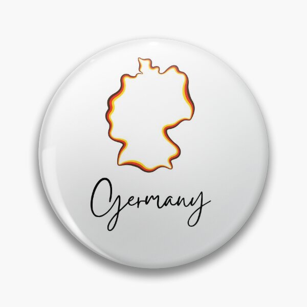 Item preview, Germany Map Outline With Flag Colors & Germany in Black Letters designed and sold by hijackhippo.