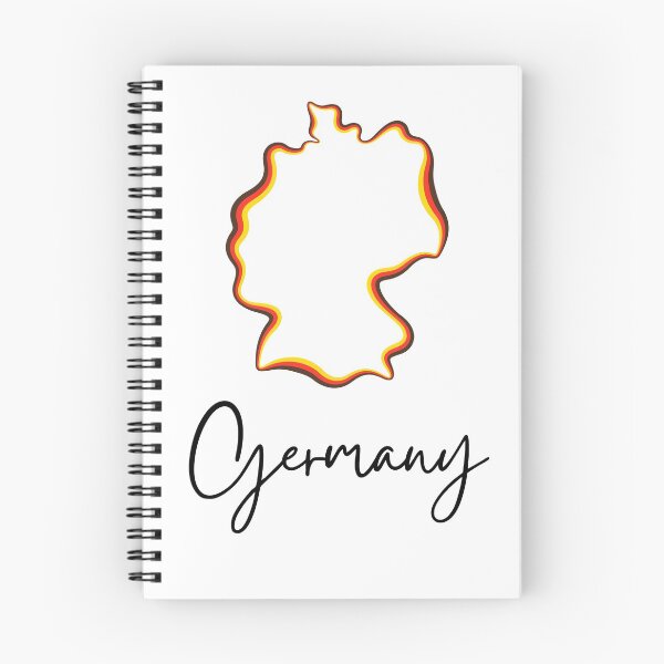 Item preview, Germany Map Outline With Flag Colors & Germany in Black Letters designed and sold by hijackhippo.