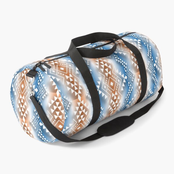 Item preview, White / Brown / Blue Gradient Geometric Native Print designed and sold by JMWCD.
