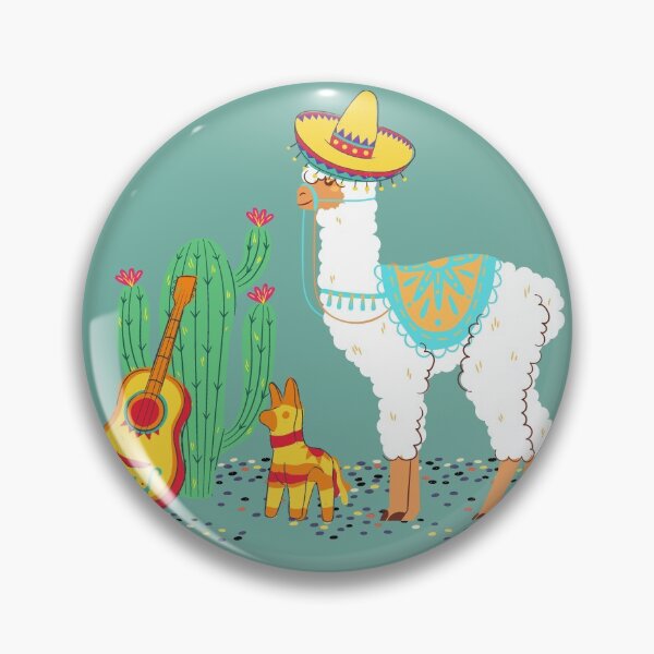 Item preview, Llama Pinata Cactus Guitar Sombrero Fiesta Party V2 - Happy Cinco de Mayo - by Boo-da-chay designed and sold by Boo-da-chay.