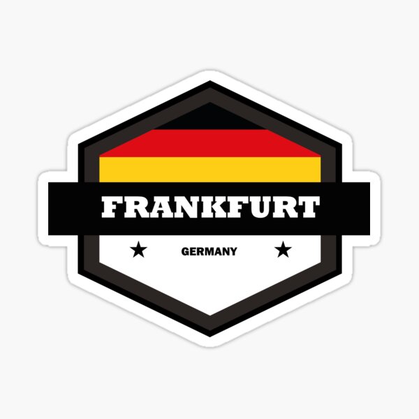 Item preview, Frankfurt Hexagon with Germany Flag Minimalistic & Classic designed and sold by WorldIsSmall.