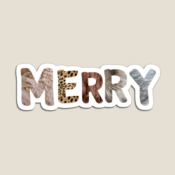 Artikelvorschau, MERRY - Merry Christmas Fur BUCHSTABEN im Furry Pet Stil entworfen und verkauft von SYNTASTIC.