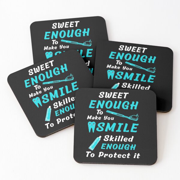 Item preview, sweet enough to make you smile skilled enough to protect it- 	funny dental hygienist quote designed and sold by Luna  Shirts⭐⭐⭐⭐⭐.