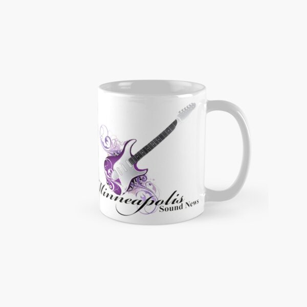 Minneapolis Sound News Purple guitar art by Moises Suriel Classic Mug