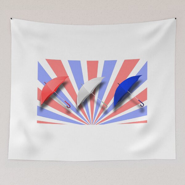 Item preview, Red White And Blue Stripes With Umbrellas designed and sold by NeavesPhoto.