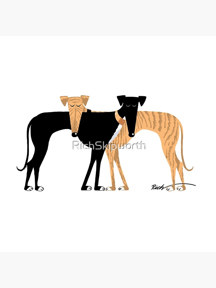 Thumbnail 5 of 5, Coasters (Set of 4), Head Rest Brindle Hound: designed and sold by RichSkipworth.