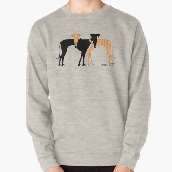 Head Rest Brindle Hound: Pullover Sweatshirt
