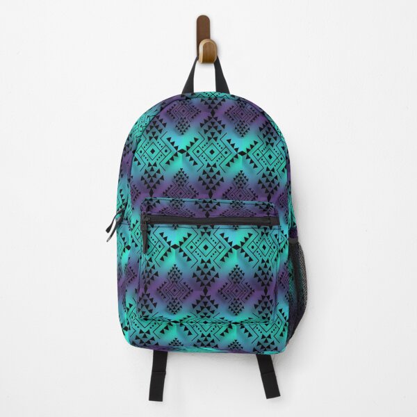 Item preview, Dark Purple / Turquoise / Black Gradient Geometric Native Print designed and sold by JMWCD.