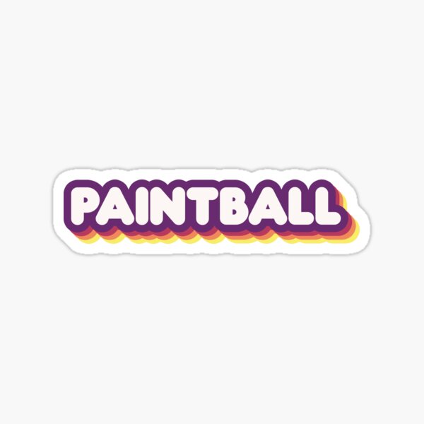 Vista previa del artículo con la obra «Paintball retro de los 80», diseñado y vendido por TiltedBearDsign.