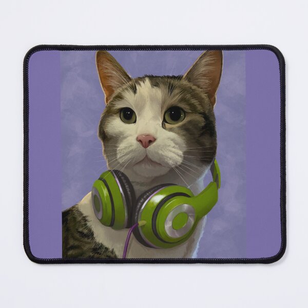 Item preview, Cat w/headphones designed and sold by Hannah's Shop.