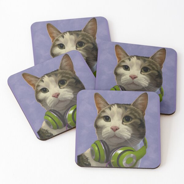 Item preview, Cat w/headphones designed and sold by Hannah's Shop.