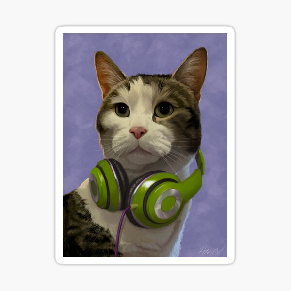 Cat Wearing Headphones iPad Case & Skin for Sale by drable