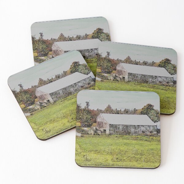 Item preview, Old Fashioned Farmyard Barn designed and sold by Leslie Montgomery Art.