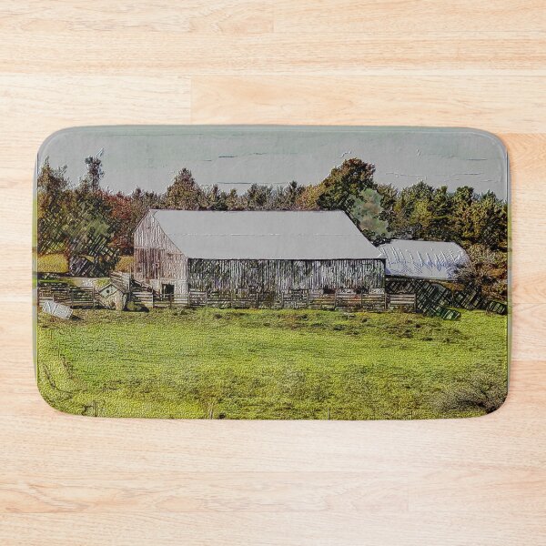 Item preview, Old Fashioned Farmyard Barn designed and sold by Leslie Montgomery Art.