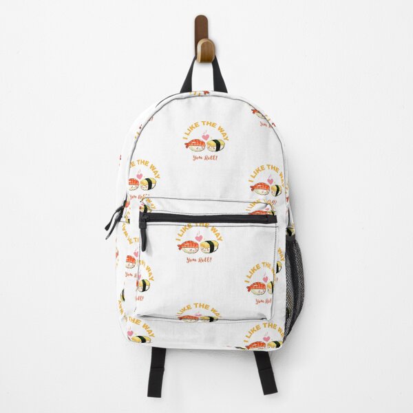 Item preview, I like the way you roll. Funny Cute Japanese Sushi Characters. Sushi Lovers. designed and sold by PrintNJoy.