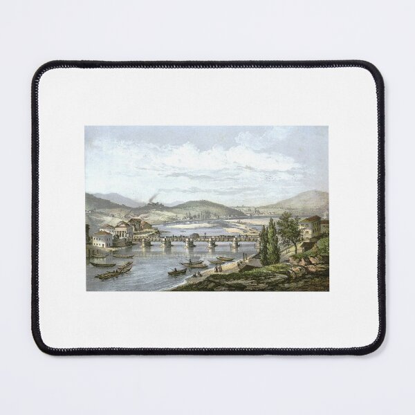 Aperçu de l'œuvre Pont de Béhobie sur la Bidassoa créée et vendue par Art Store Stickers.