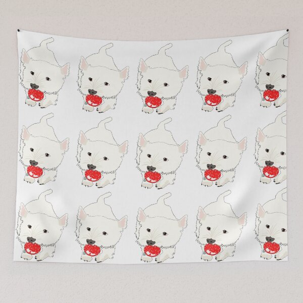 Item preview, Cute Westie With A Christmas Bauble designed and sold by Haloproductions.