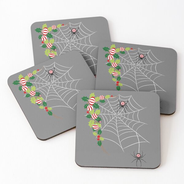 Item preview, Edgy Black Widow Christmas Spider Web Goth Holiday Print designed and sold by Vibbin4Life33.