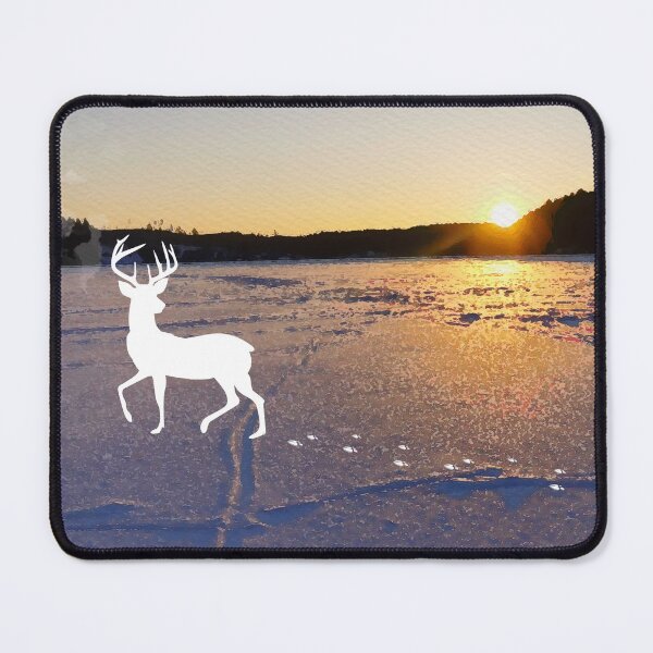 Item preview, Deer walking in the winter sunset designed and sold by Lorredraw.