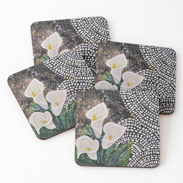 Aperçu de l'œuvre Motif floral de collage de lys calla créée et vendue par Morena Verbena.