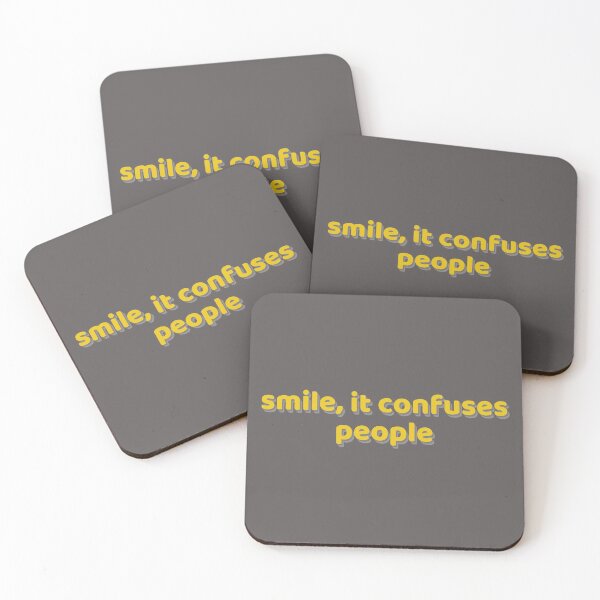 Item preview, Smile, it confuses people.-Funny-Typography-Sayings designed and sold by SighFly52.