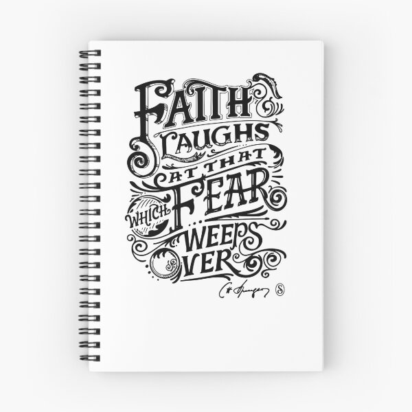 Item preview, Faith Laughs At That Which Fear Weeps Over Faith Over Fear Charles Spurgeon Quote Christian designed and sold by Zoe White.