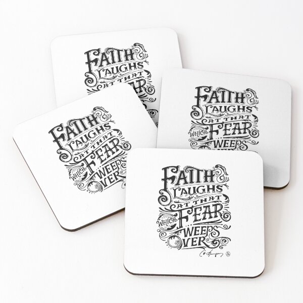 Item preview, Faith Laughs At That Which Fear Weeps Over Faith Over Fear Charles Spurgeon Quote Christian designed and sold by Zoe White.
