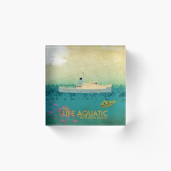 The Life Aquatic Film Poster Acrylic Block