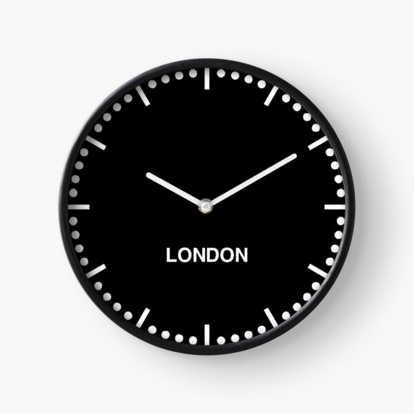 Artikel-Vorschau von Wanduhr mit Londoner Zeitzone für den Newsroom (schwarz), designt und verkauft von MundaneVestment.