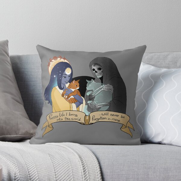 Life & Death Throw Pillow