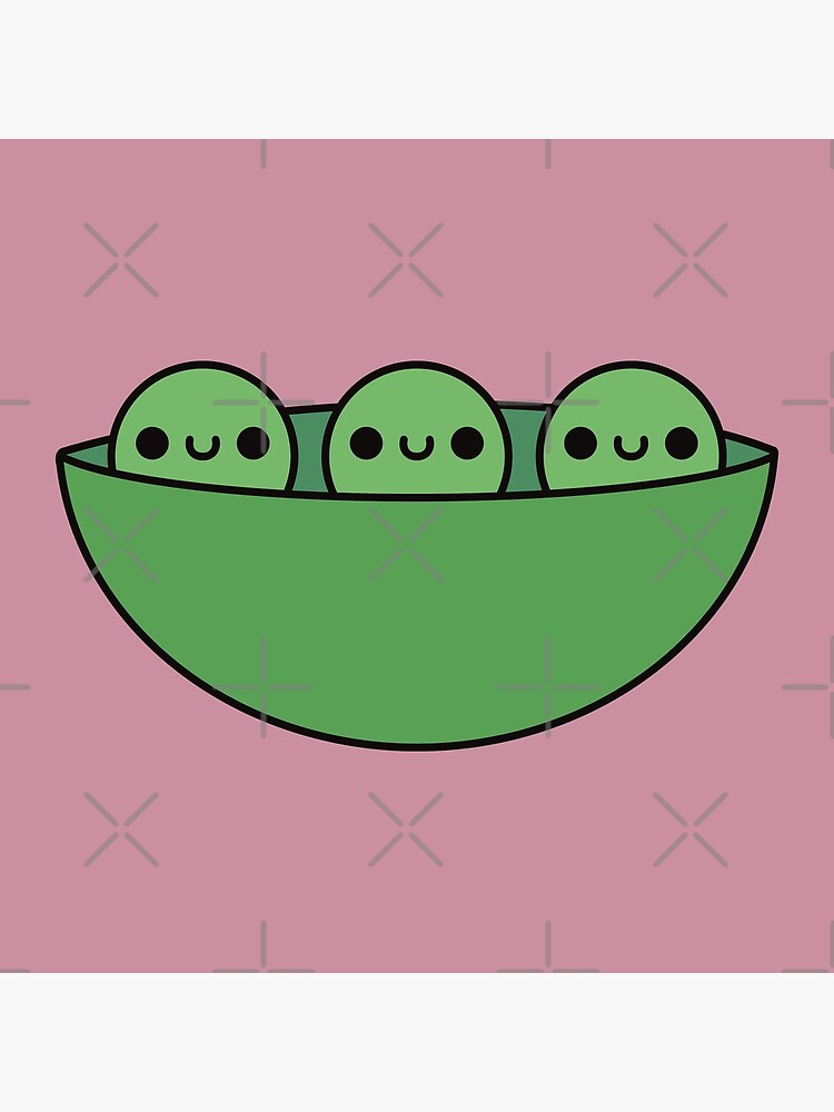"Cute Kawaii Peas In A Pod" Poster for Sale by KawaiiByDice Redbubble