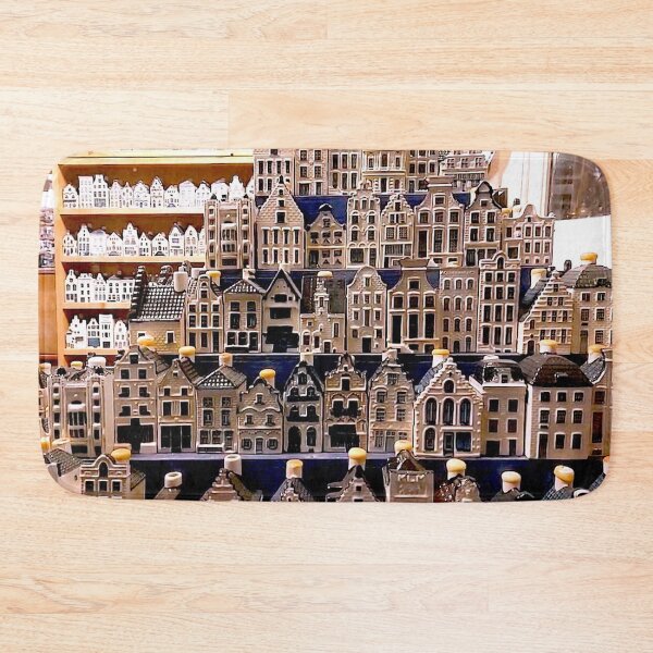 Item preview, Amsterdam porcelain canal houses at night. designed and sold by Noel Ali ⭐⭐⭐⭐⭐.