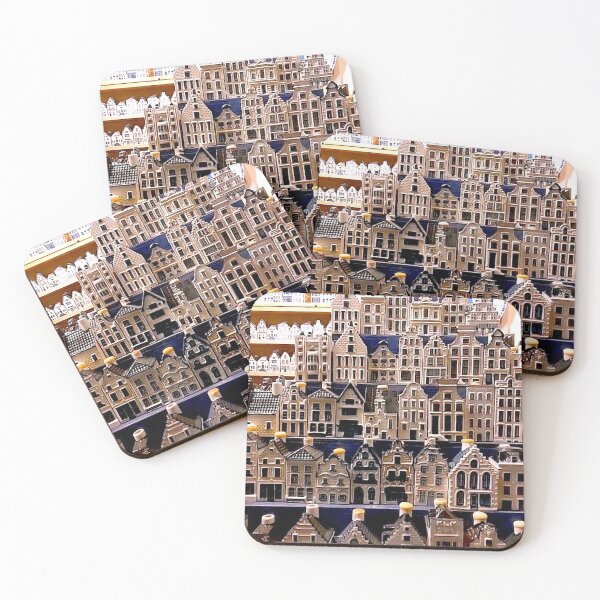 Item preview, Amsterdam porcelain canal houses at night. designed and sold by Noel Ali ⭐⭐⭐⭐⭐.