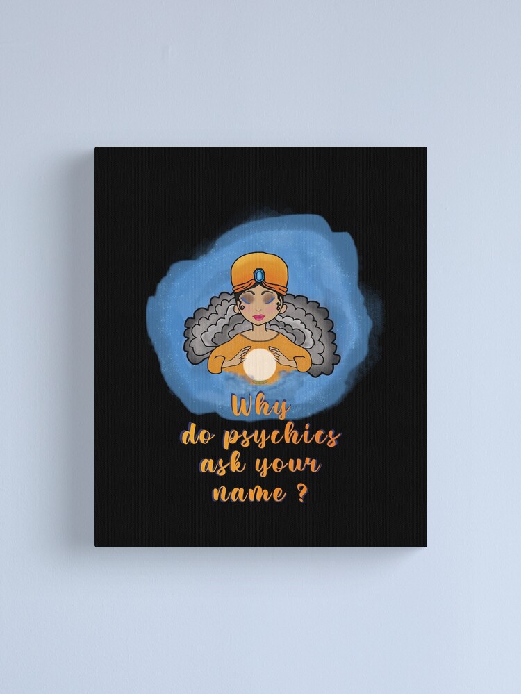 Funny phrase with psychics with a clairvoyant and a crystal ball 